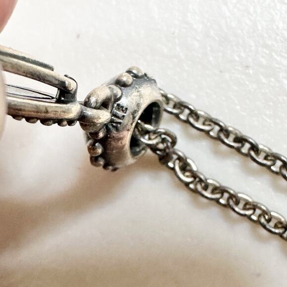 Pandora Necklace With Beach Ball Charm Retired Sunshine Diva Sunglasses 12g - Picture 6 of 7